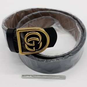 Men's Genuine Cowhide Black Belt 35"-40"